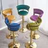 Barstool; Leather Height Adjustable Barstool in Tabaka thumb 1