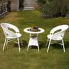 White Outdoor Rattan Dining Set thumb 4
