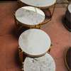 Round Stylish Marble Top 4 Coffee Table Set thumb 6