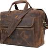 Augus Leather Briefcase for Men Business Travel Messenger Bags 15.6 Inch Laptop Bag YKK Metal Zipper, Brown thumb 0