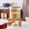 Glass cereal dispenser with a bamboo stand thumb 2