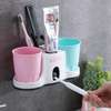 ☀️Wall mount toothpaste dispenser with 2 cups thumb 1