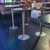 Marble top round tables metallic stands thumb 0