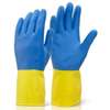 Bi-color rubber latex gloves thumb 0