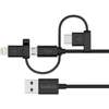 BELKIN UNIVERSAL CABLE WITH MICRO-USB, USB-C AND LIGHTNING CONNECTORS thumb 1
