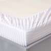White Striped Fitted Bedsheets thumb 1