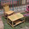 Bamboo Rustic Outdoor Chair Coffee Table set thumb 1