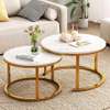 Marble effect coffee table set thumb 0