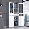 Metal Storage Cabinet with Drawers and Glass Doors thumb 1