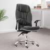 Office Chair: Swivel Executive Office Seat in Black Leather thumb 0