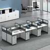 6-Person Modular Office Desk – Modern Cubicle Workstation thumb 1