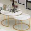 2 Piece Round Marble Top Coffee Tables thumb 2