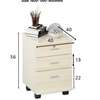 Lockable 3-Drawer Pedestal Office Movable Cabinet thumb 8
