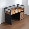 Workstation: One User Office Brown Workstation thumb 2