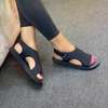 Ladies Breathable Fashion Women Sandals Open Toe Flat Black thumb 0