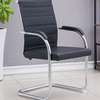 Office Chair : Black Chrome Leather Office Chair thumb 4