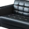 Office sofa: 3-seater black reception waiting sofa thumb 0