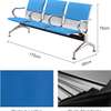 Waiting benches: 3-seater blue waiting benches with cushions thumb 1
