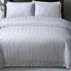 *High quality white satin stripped cotton duvet covers* thumb 3