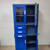 Filing Cabinet: Blue Metallic 2-door With Secure Safe Storag thumb 0