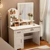 Office Dresser: White Vanity Home Office Dressing Table thumb 0