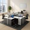 Workstation: White Open Modular Surface 4 User Desk thumb 2