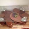 Glass Top Wooden Based Puff Coffee Table thumb 6