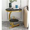 Modern round double layered side table thumb 1