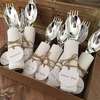 Elegant Gold Cutlery Table Setting with White Porcelain thumb 1