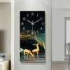 Crystal porcelain decorative wall clock with a glass cover thumb 0