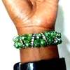 Womens Green Crystal Bracelet and earrings thumb 1