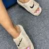 Nike Slippers Women Fluffy Slippers Maroon thumb 1