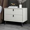 Home Furniture; Two Doors Lockable White Bedside Drawers thumb 0