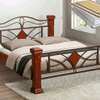 Quality and durable metallic beds with wooden finish thumb 4