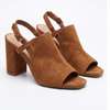 Brown Suede Block Heels Size 7/40 thumb 0