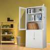 Adjustable Multi-Layer Steel Cabinet with Glass Doors thumb 1