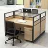 Simple Design 2-Person Wooden Partition Office Table thumb 0