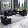 Sofas: Black Leather Office Lounge Sofa thumb 4