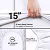 6pc White Fitted Cotton Bedsheets thumb 3