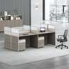 Workstation;Ergonomic Brown Office Workstation thumb 5