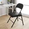 Foldable chair: Black leather foldable chair thumb 3