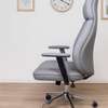 Office Chair: Grey Leatherette Padded Office Chair thumb 1
