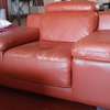 1-Seater Orange Leather Seat thumb 2