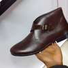 Buckle Moreechi Premium Leather Shoes Men Coffee Brown thumb 4