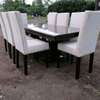 Modern tufted 8 seater dining tables(fabric /leather) thumb 0