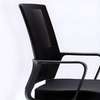 Office Chair: Black Upholstered Cantilever Office Chair thumb 1