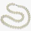 14K White Gold Pearl Necklace Earrings Set thumb 2