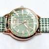 Womens Green watch with crystal earrings thumb 1