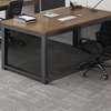 Office Desk: Minimalist Rectangular Lumber Boardroom Desk thumb 0