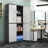 Office Cabinet: 4 Long Doors Gray Home Office Store Cabinet thumb 3